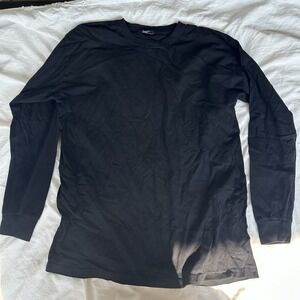 plain black GEMROCK blank long sleeve 100%‎ cotton shirt mens sz 2XL